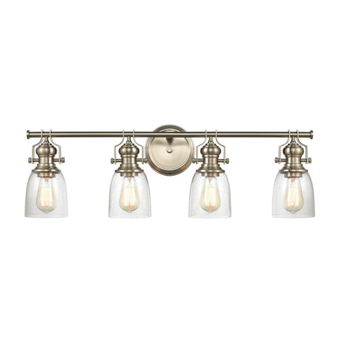 Elk Chadwick 4 Light Vanity Light In Satin Nickel Model: 66627-4