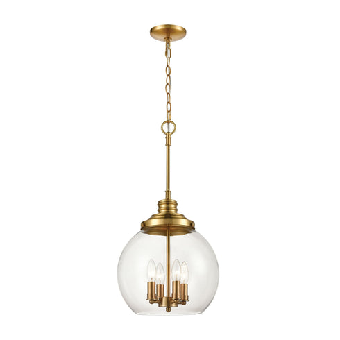Elk Chandra 4 Light Pendant In Burnished Brass Model: 46834/4