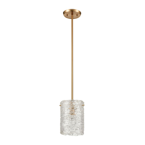 Elk Chiseled Ice 1 Light Mini Pendant In Satin Model: 60194/1