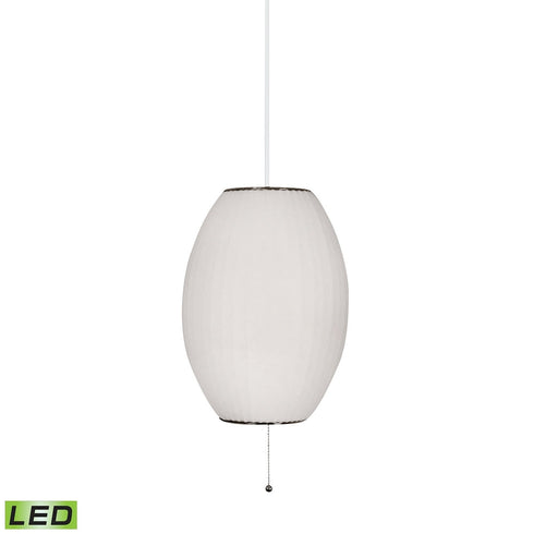 Elk Cigar 1 Light Mini Pendant In White LED Model: 401-LED
