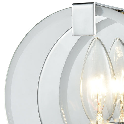 Elk Clasped Glass 1 Light Vanity Sconce In Model: 81340/1