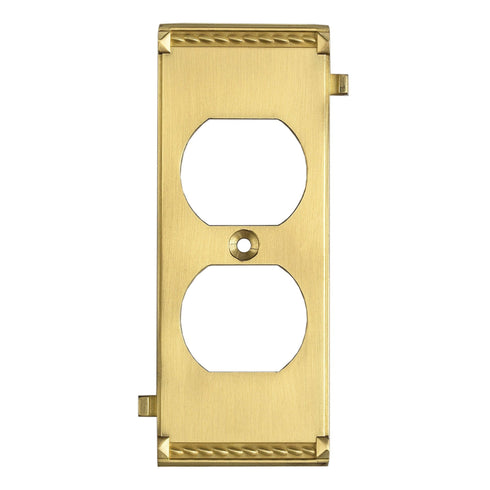 Elk Clickplates 2 Socket Middle Plate In Brass Model: 2503BR
