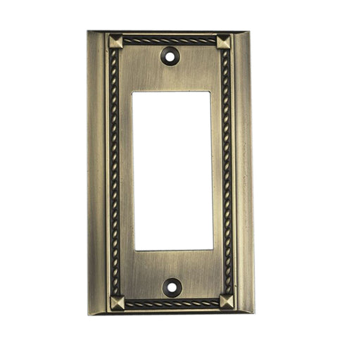 Elk Clickplates Single Plate In Antique Brass Model: 2502AB