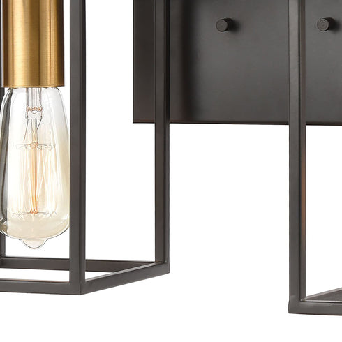 Elk Cloe 2 Light Vanity Light In Matte Black Model: 46631/2