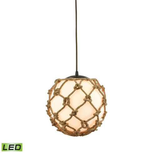 Elk Coastal Inlet 1 Light Mini Pendant In Oiled Model: 10710/1-LED