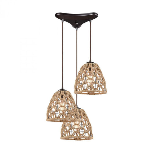 Elk Coastal Inlet 3 Light Triangular Mini Pendant Model: 10709/3