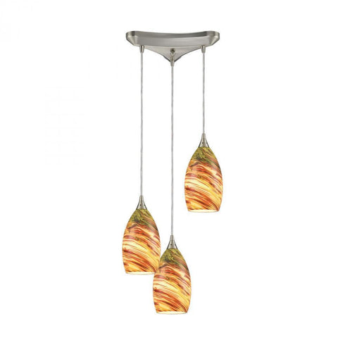 Elk Collanino 3 Light Triangular Pendant Fixture Model: 10630/3