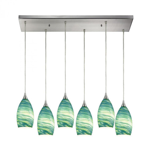 Elk Collanino 6 Light Rectangular Pendant Fixture Model: 10650/6RC