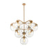 Elk Collective 10 Light Chandelier In Satin Brass Model: 32354/10
