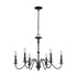 Elk Collins 6 Light Chandelier In Matte Black Model: 81274/6
