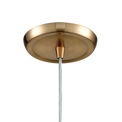Elk Compartir 1 Light Mini Pendant In Satin Brass Model: 21112/1