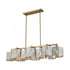 Elk Compartir 10 Light Linear Chandelier In Satin Model: 21114/10