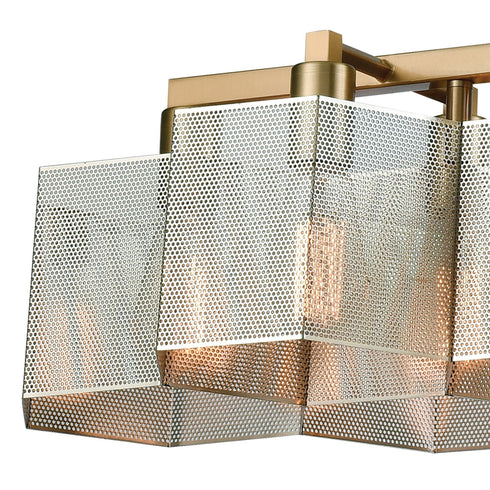 Elk Compartir 10 Light Linear Chandelier In Satin Model: 21114/10