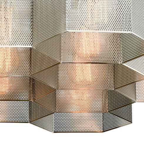 Elk Compartir 13 Light Chandelier In Satin Brass Model: 21115/13