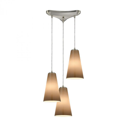 Elk Connor 3 Light Triangular Pendant Fixture In Model: 10940/3