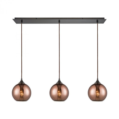 Elk Copperhead 3 Light Linear Mini Pendant Model: 56583/3LP