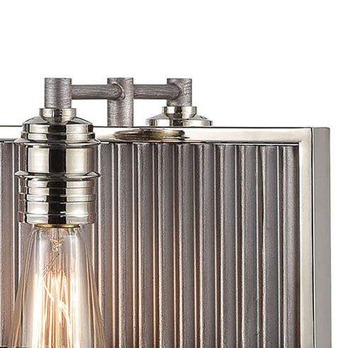 Elk Corrugated Steel 6 Light Linear Chandelier In Model: 15928/6