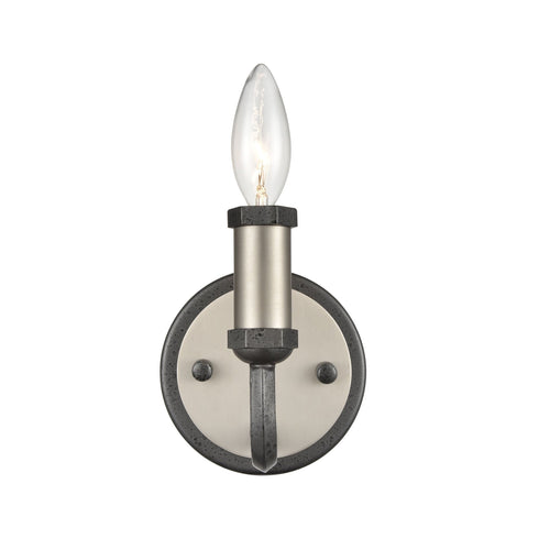 Elk Cortlandt 1 Light Sconce In Gray Iron Model: 15390/1