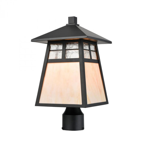 Elk Cottage 1 Light Post Mount In Matte Black Model: 87054/1