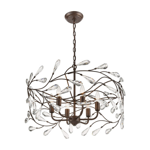 Elk Crislett 5 Light Chandelier In Sunglow Bronze Model: 18257/5