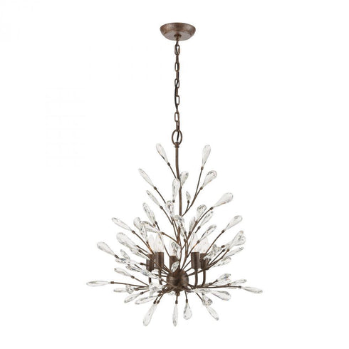 Elk Crislett 5 Light Chandelier In Sunglow Bronze Model: 18257/5