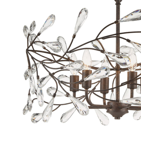 Elk Crislett 5 Light Chandelier In Sunglow Bronze Model: 18257/5