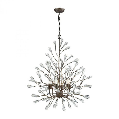 Elk Crislett 6 Light Chandelier In Sunglow Bronze Model: 18243/6