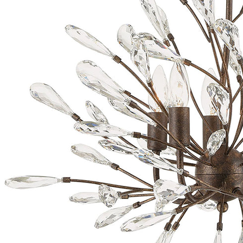 Elk Crislett 6 Light Semi Flush Mount In Sunglow Model: 18255/6