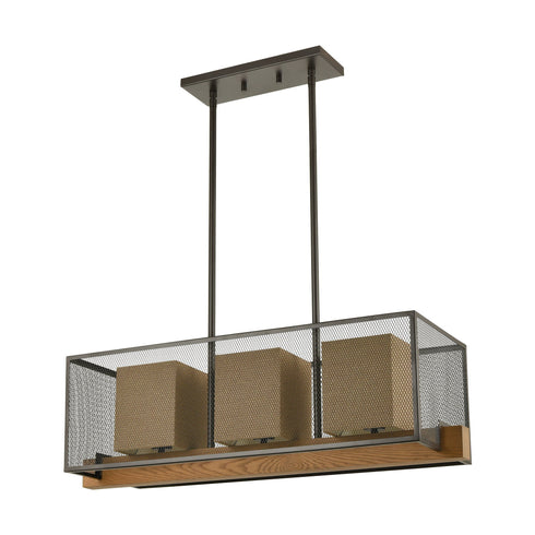 Elk Crossbeam 3 Light Island Light In Oil Rubbed Model: 33346/3