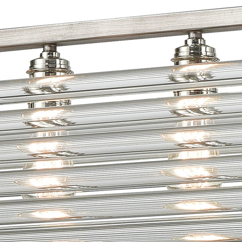 Elk Crystal Rods 6 Light Linear Chandelier In Model: 69235/6