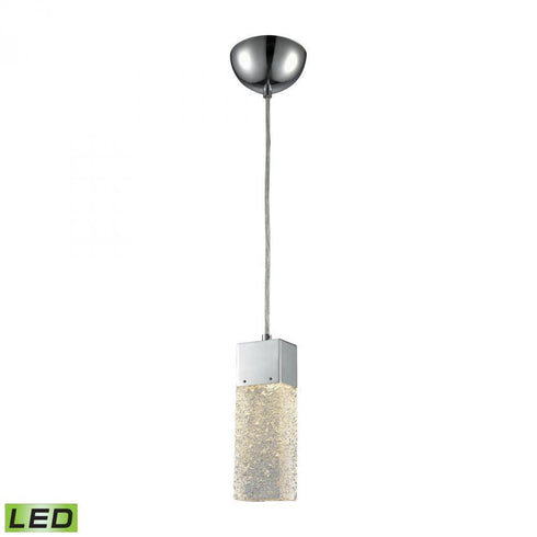 Elk Cubic Ice 1 Light Mini Pendant In Chrome With Model: 85107/LED-LA
