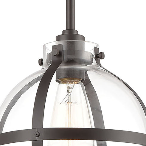 Elk Cusp 1 Light Mini Pendant In Oil Rubbed Model: 46433/1