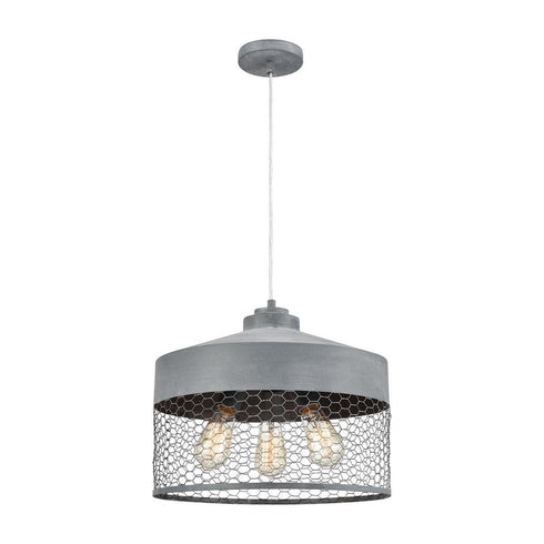 Elk Darkhorse 3 Light Chandelier In Concrete Model: 1201-030