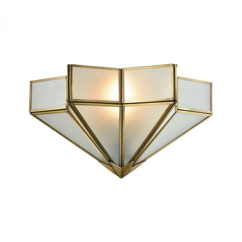 Elk Decostar 1 Light Sconce In Brushed Brass With Model: 22015/1