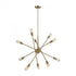 Elk Delphine 10 Light Chandelier In Satin Brass Model: 46241/10