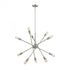 Elk Delphine 10 Light Chandelier In Satin Nickel Model: 46261/10