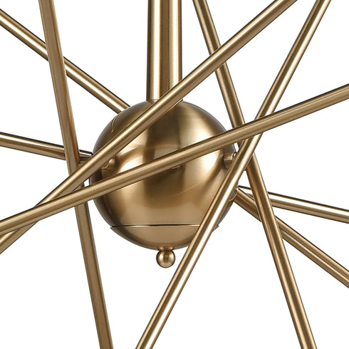 Elk Delphine 14 Light Chandelier In Satin Brass Model: 46242/14