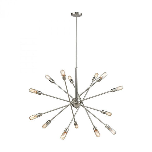Elk Delphine 14 Light Chandelier In Satin Nickel Model: 46262/14