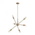 Elk Delphine 6 Light Chandelier In Satin Brass Model: 46240/6