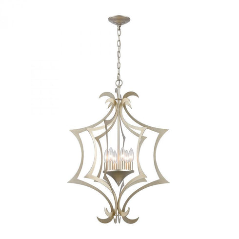Elk Delray 6 Light Pendant In Aged Silver Model: 12063/6