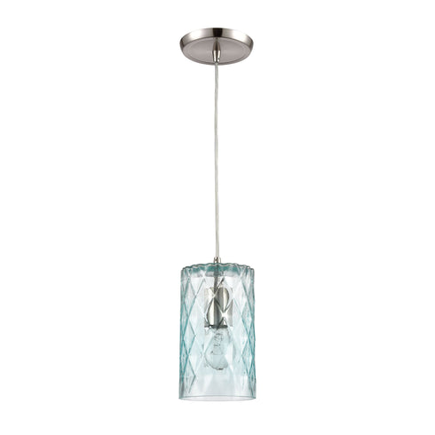 Elk Diamond Pleat 1 Light Mini Pendant In Satin Model: 21194/1