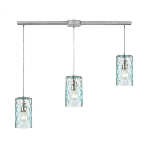 Elk Diamond Pleat 3 Light Linear Mini Pendant Model: 21194/3L