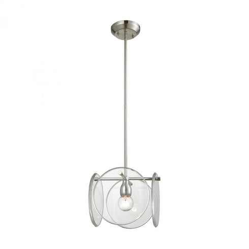 Elk Disco 1 Light Mini Pendant In Polished Nickel Model: 32321/1