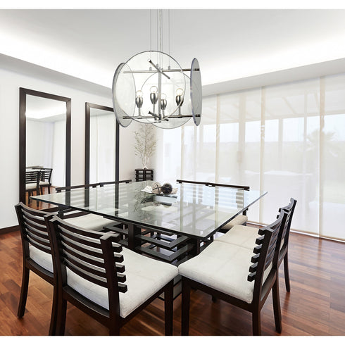 Elk Disco 4 Light Chandelier In Polished Nickel Model: 32322/4
