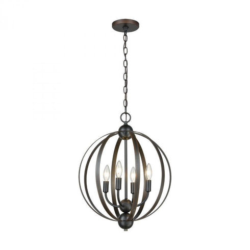 Elk Duvoux 4 Light Chandlier In Oil Rubbed Bronze Model: 81264/4