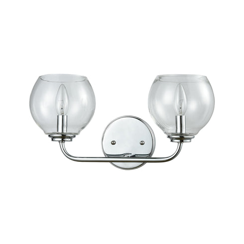 Elk Emory 2 Light Vanity Lamp In Polished Chrome Model: 81361/2