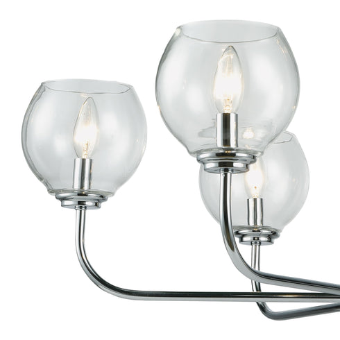 Elk Emory 6 Light Chandelier In Polished Chrome Model: 81364/6