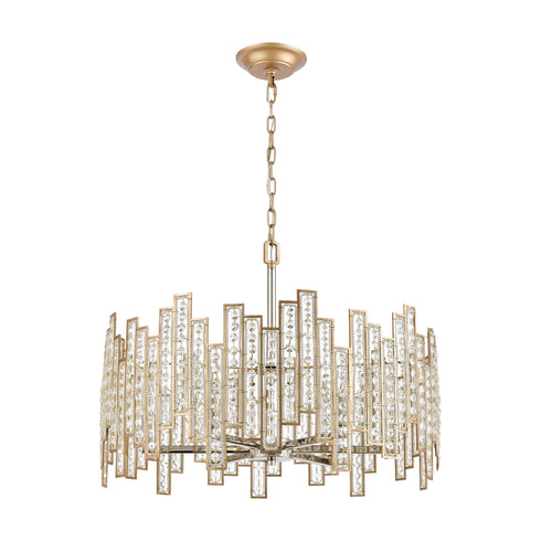 Elk Equilibrium 6 Light Chandlier In Matte Gold Model: 12135/6