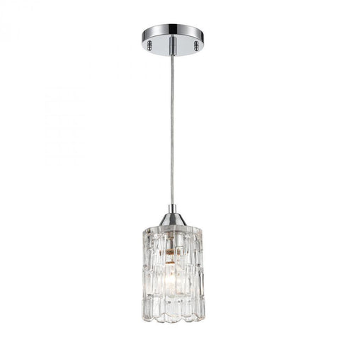 Elk Ezra 1 Light Mini Pendant In Polished Chrome Model: 17414/1