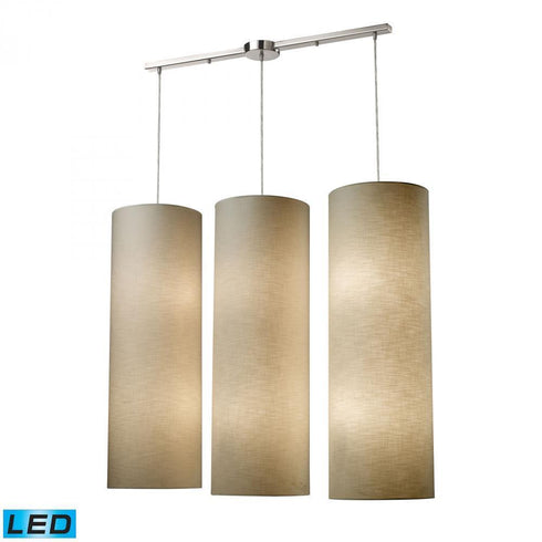 Elk Fabric Cylinders 12 Light Linear Pendant Model: 20160/12L-LED